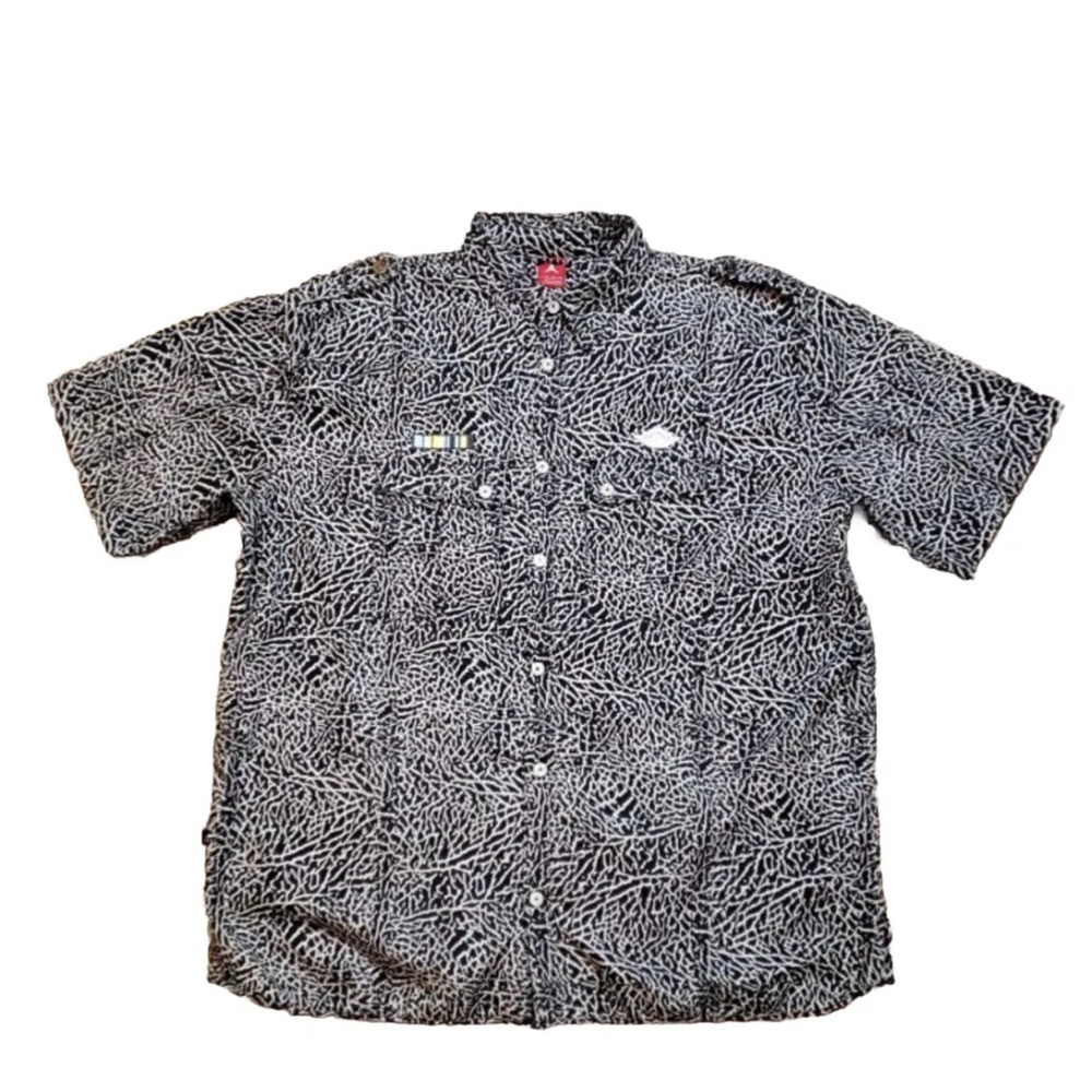 Vintage Air JORDAN Elephant Print Solder Captain Shirt Limited Button Up 5XL